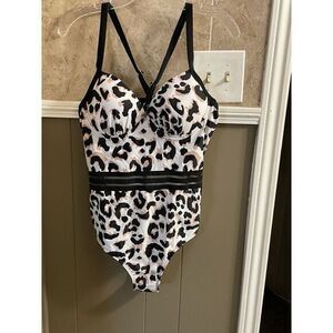 Leopard Print One-Piece Swimsuit